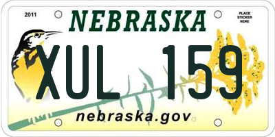 NE license plate XUL159