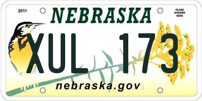 NE license plate XUL173