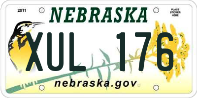 NE license plate XUL176