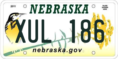 NE license plate XUL186