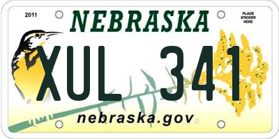 NE license plate XUL341