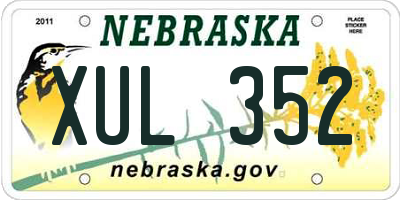 NE license plate XUL352