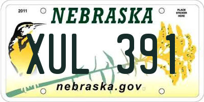 NE license plate XUL391