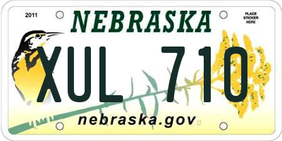 NE license plate XUL710