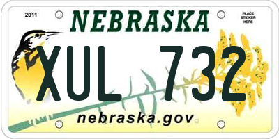 NE license plate XUL732
