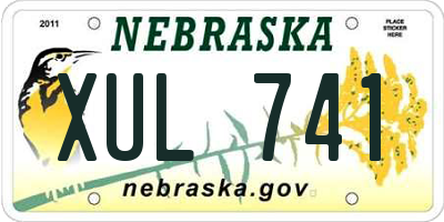 NE license plate XUL741