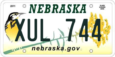 NE license plate XUL744