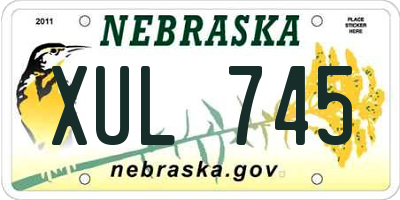 NE license plate XUL745