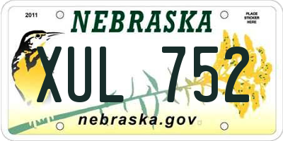 NE license plate XUL752