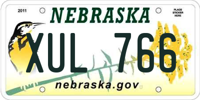 NE license plate XUL766