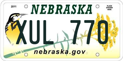 NE license plate XUL770