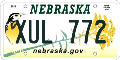 NE license plate XUL772