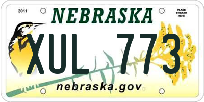 NE license plate XUL773