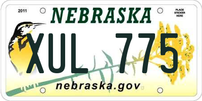 NE license plate XUL775