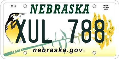 NE license plate XUL788