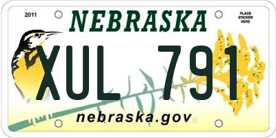 NE license plate XUL791