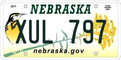 NE license plate XUL797