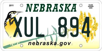 NE license plate XUL894