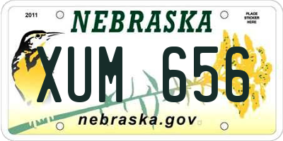 NE license plate XUM656