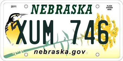 NE license plate XUM746
