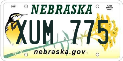 NE license plate XUM775