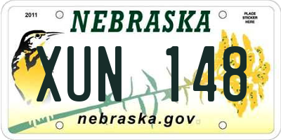 NE license plate XUN148