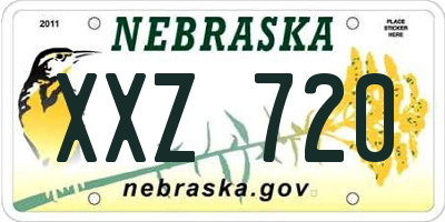 NE license plate XXZ720