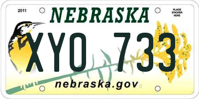 NE license plate XYO733