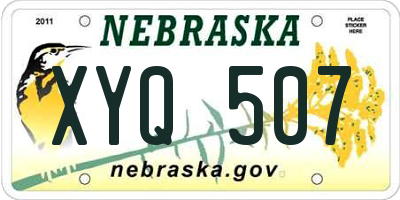 NE license plate XYQ507