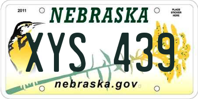 NE license plate XYS439