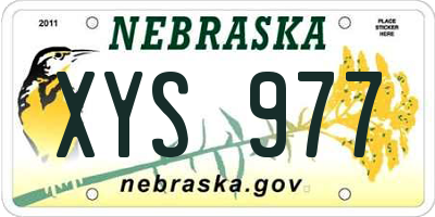 NE license plate XYS977