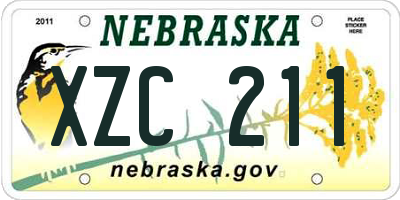 NE license plate XZC211