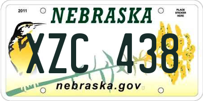 NE license plate XZC438