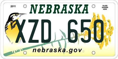 NE license plate XZD650