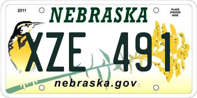 NE license plate XZE491