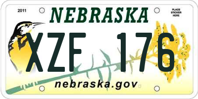 NE license plate XZF176