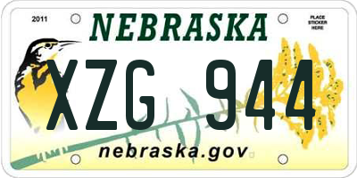 NE license plate XZG944