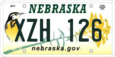 NE license plate XZH126