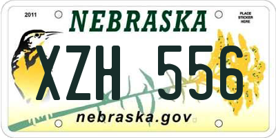 NE license plate XZH556
