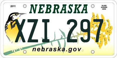 NE license plate XZI297