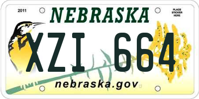 NE license plate XZI664