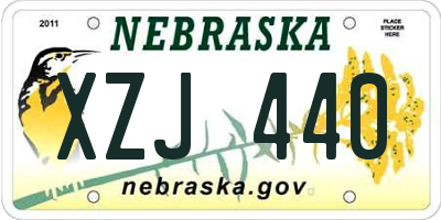 NE license plate XZJ440