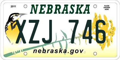 NE license plate XZJ746