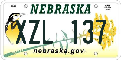 NE license plate XZL137