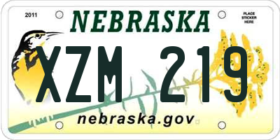 NE license plate XZM219