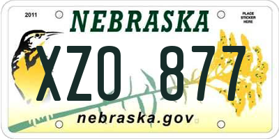 NE license plate XZO877