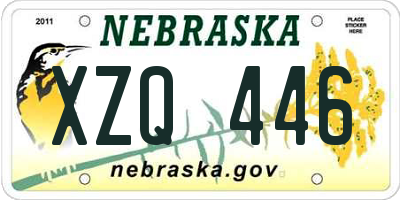 NE license plate XZQ446