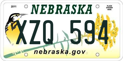 NE license plate XZQ594