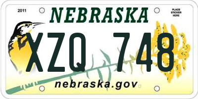 NE license plate XZQ748
