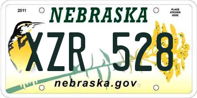 NE license plate XZR528